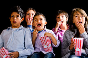 kids watching movies