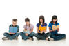 4 kids reading