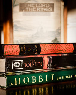 stack of J. R. R. Tolkien books