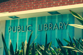 Public library sign