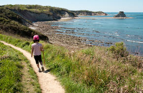 Young girl hiking