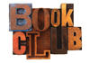 Letterpress words: BOOK CLUB