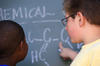 kids at a blackboard