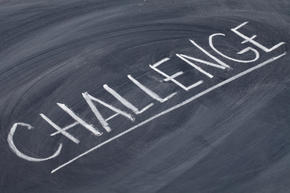 'challenge' written on the chalkboard