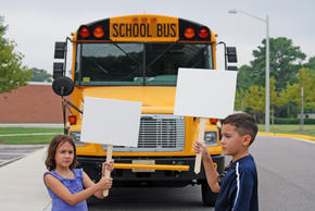 young students picketing
