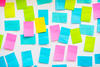 word wall of sticky notes
