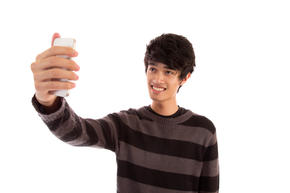 Person taking a selfie