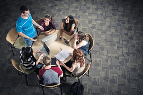 students working together