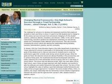Changing Mental Frameworks: One High School's Success through a Triad Partnership Lesson Plan