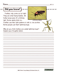 Did You Know? Worksheet