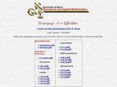 e-Calculus Home page Lesson Plan