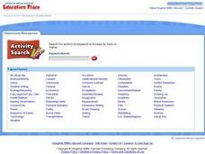Education Place Activity Search: K-8 activities and lesson plans for teachers and parents. Activity