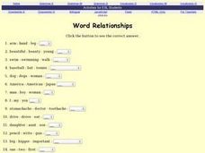 ESL Quiz - Word Relationships (Charles Kelly) I-TESL-J Lesson Plan