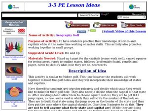 Geography Golf Lesson Plan