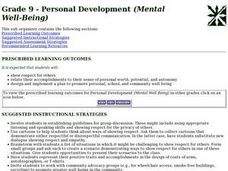 Grade 9 - Personal Development (Mental Well-Being) Lesson Plan