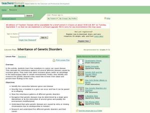 Inheritance of Genetic Disorders Lesson Plan