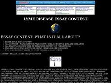 LYME DISEASE ESSAY CONTEST Lesson Plan