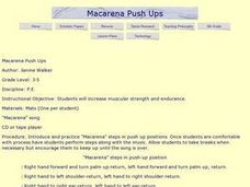 Macarena Push Ups Lesson Plan