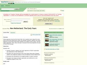 New Netherland: The Early Years Lesson Plan