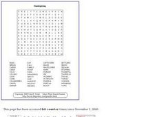 Thanksgiving II Worksheet