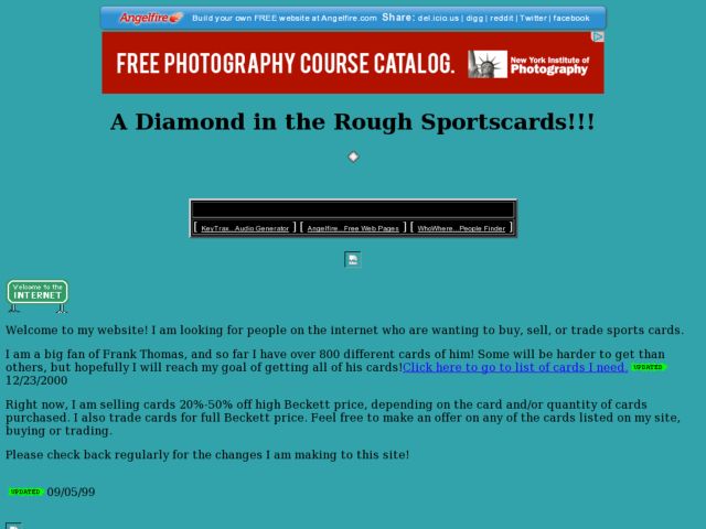 A Diamond in the Rough Sportscards!!! Lesson Plan