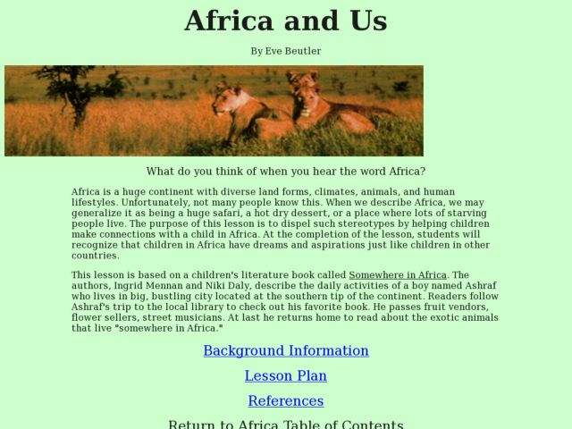 Africa and Us Activity
