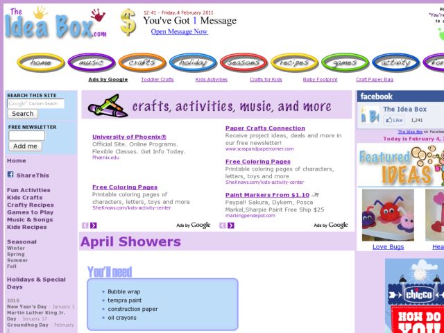 April Showers Activity