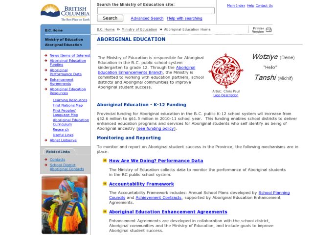 BC Education - Aboriginal Education Lesson Plan