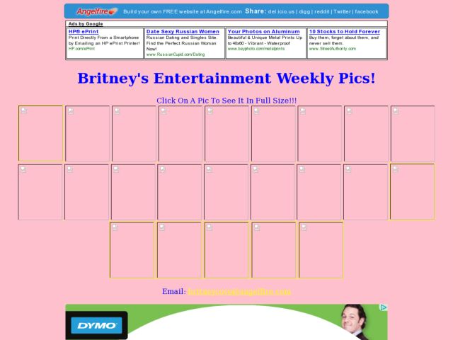 Britney's Entertainment Weekly Pics Lesson Plan