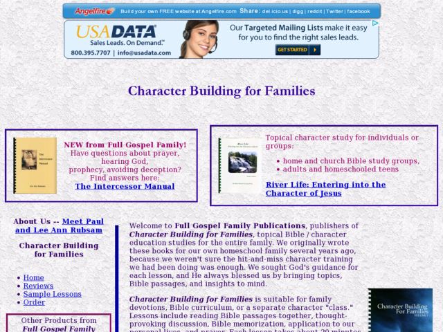 Character Building for Families Lesson Plan