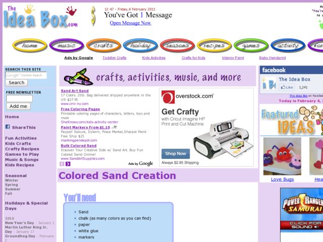 Colored Sand Creation Activity