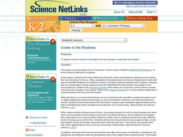 Cooler in the Shadows Lesson Plan