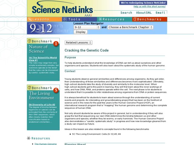 Cracking the Genetic Code Lesson Plan