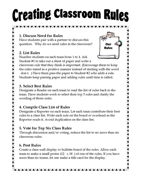 Creating Classroom Rules Lesson Plan