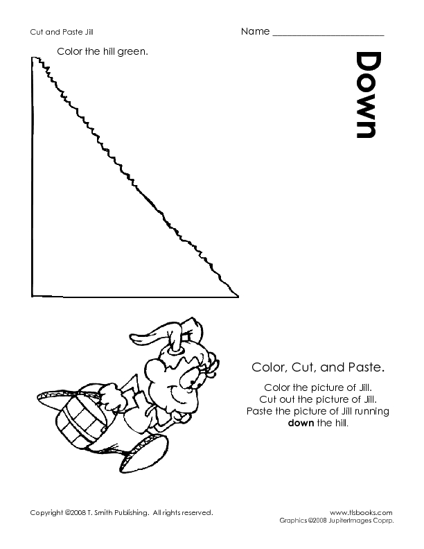 Cut and Paste Jill Worksheet