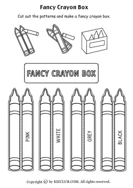 Fancy Crayon Box Worksheet