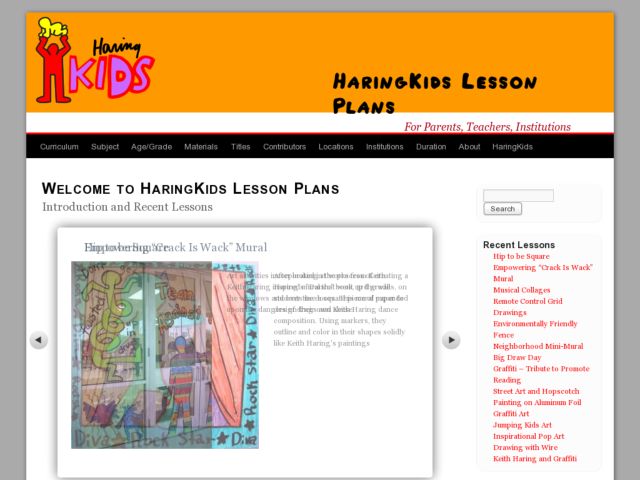 Haring Placemats Lesson Plan