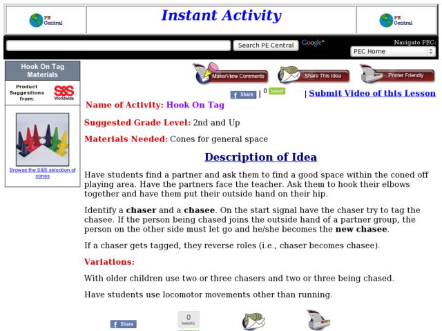 Hook On Tag Lesson Plan