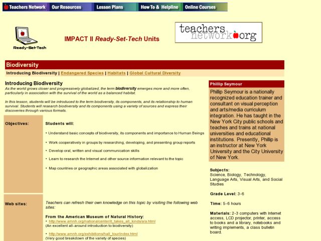 Introducing Biodiversity Lesson Plan