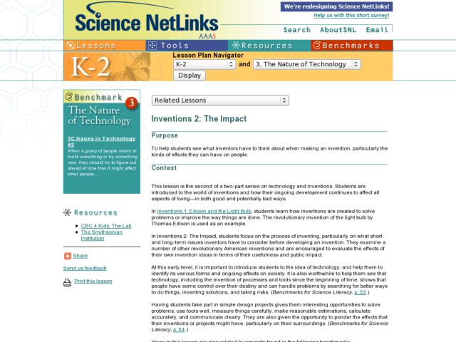 Inventions 2: The Impact Lesson Plan