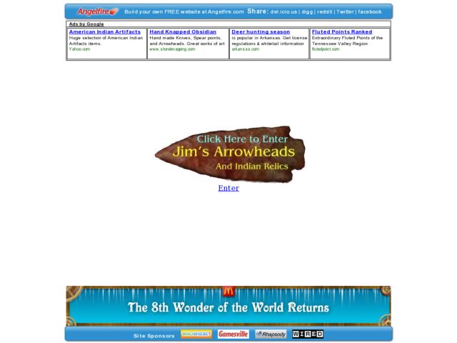 Jim's Arrowheads and indian relics Lesson Plan