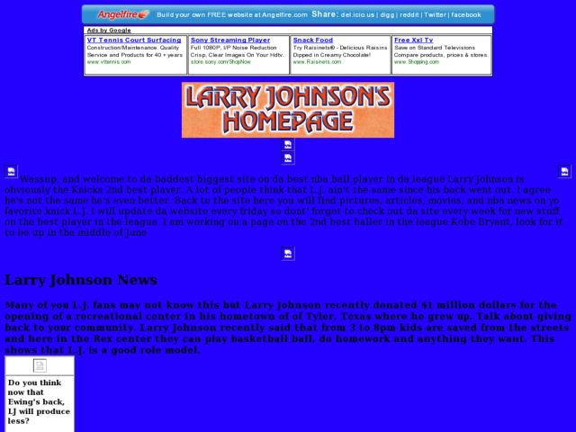 Larry Johnson's Homepage Lesson Plan