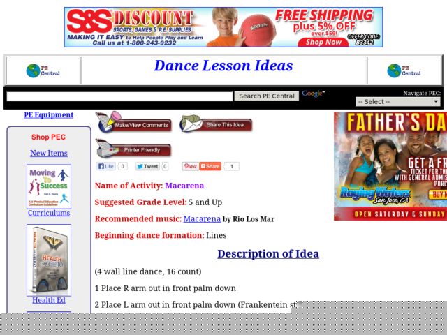 Macarena Lesson Plan