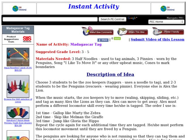 Madagascar Tag Lesson Plan