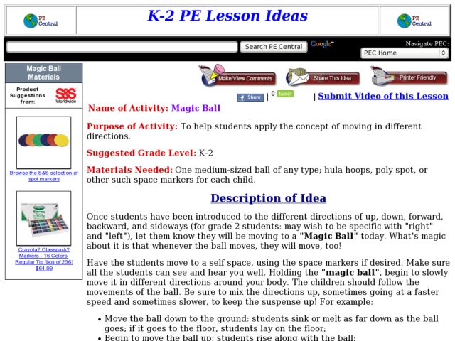 Magic Ball Lesson Plan