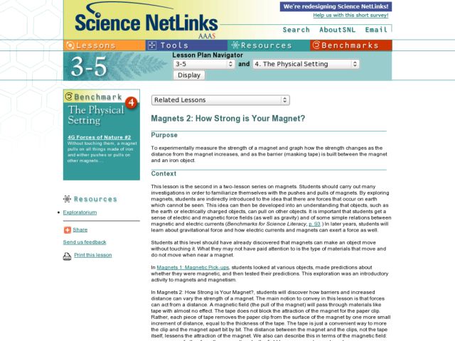 Magnets 2: How Strong is Your Magnet? Lesson Plan