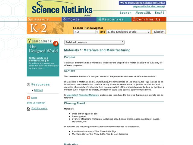 Materials and Manufacturing Lesson Plan