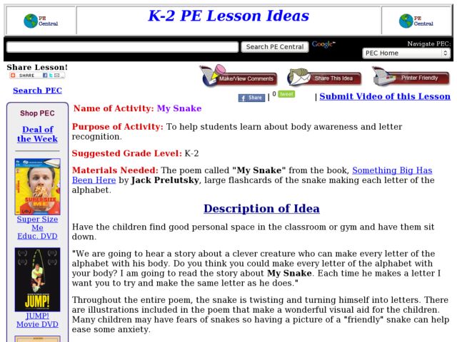 My Snake Lesson Plan