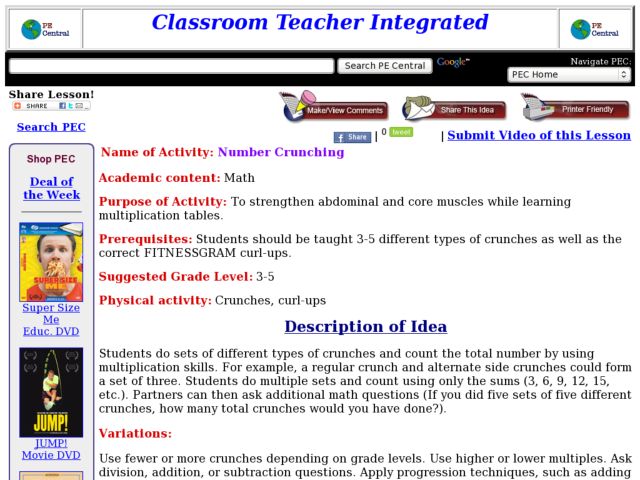 Number Crunching Lesson Plan