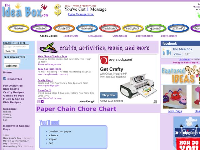Paper Chain Chore Chant Activity